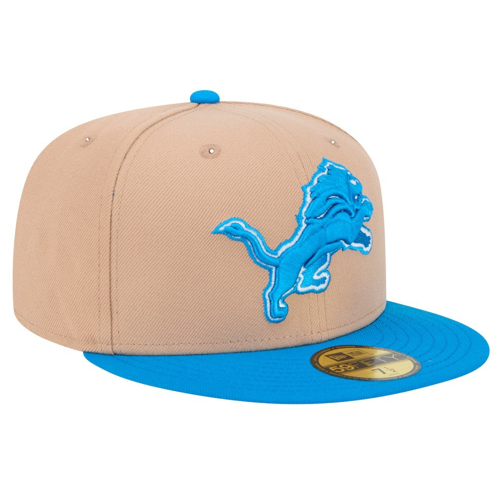 Detroit Lions New Era Logo Main 59FIFTY Fitted Hat Tan - NFL