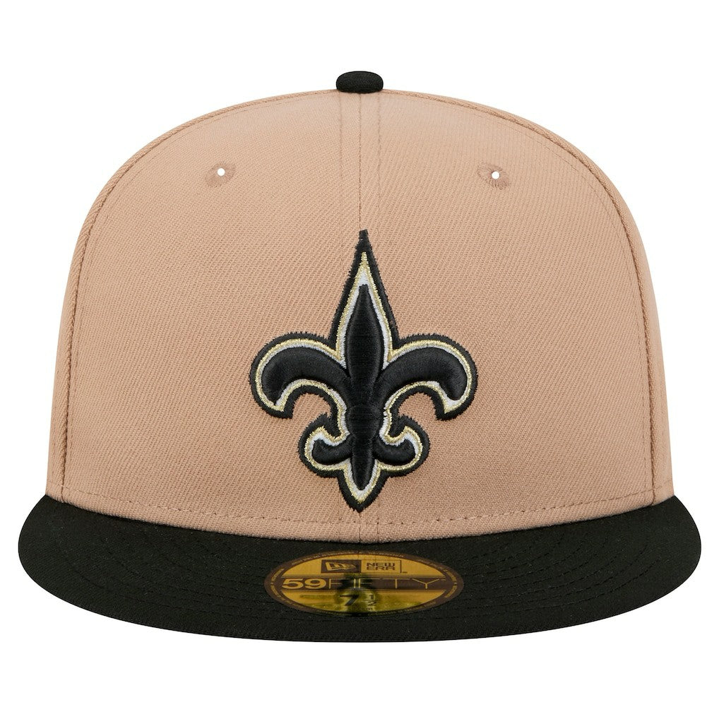 New Orleans Saints New Era Logo Main 59FIFTY Fitted Hat Tan - NFL