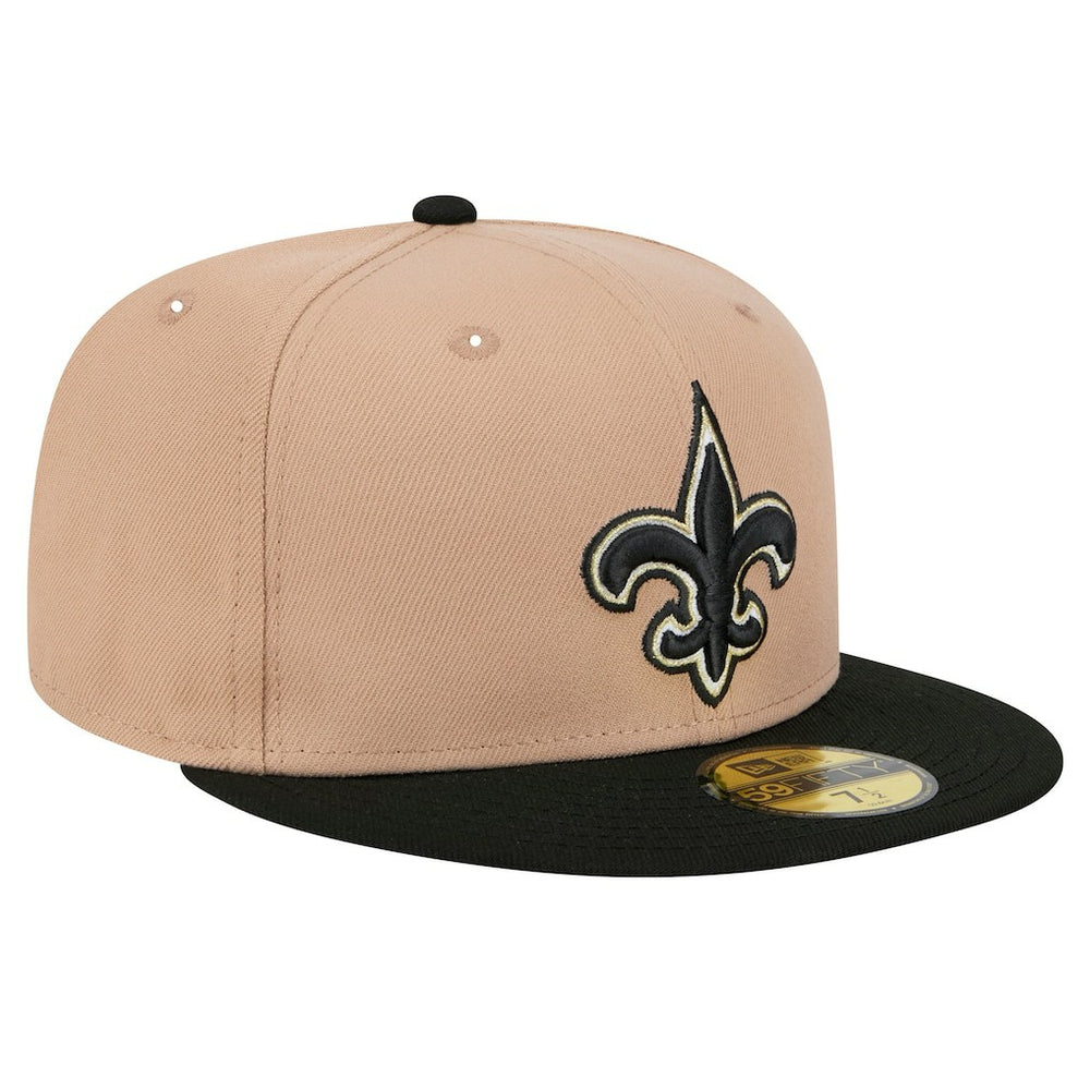 New Orleans Saints New Era Logo Main 59FIFTY Fitted Hat Tan - NFL