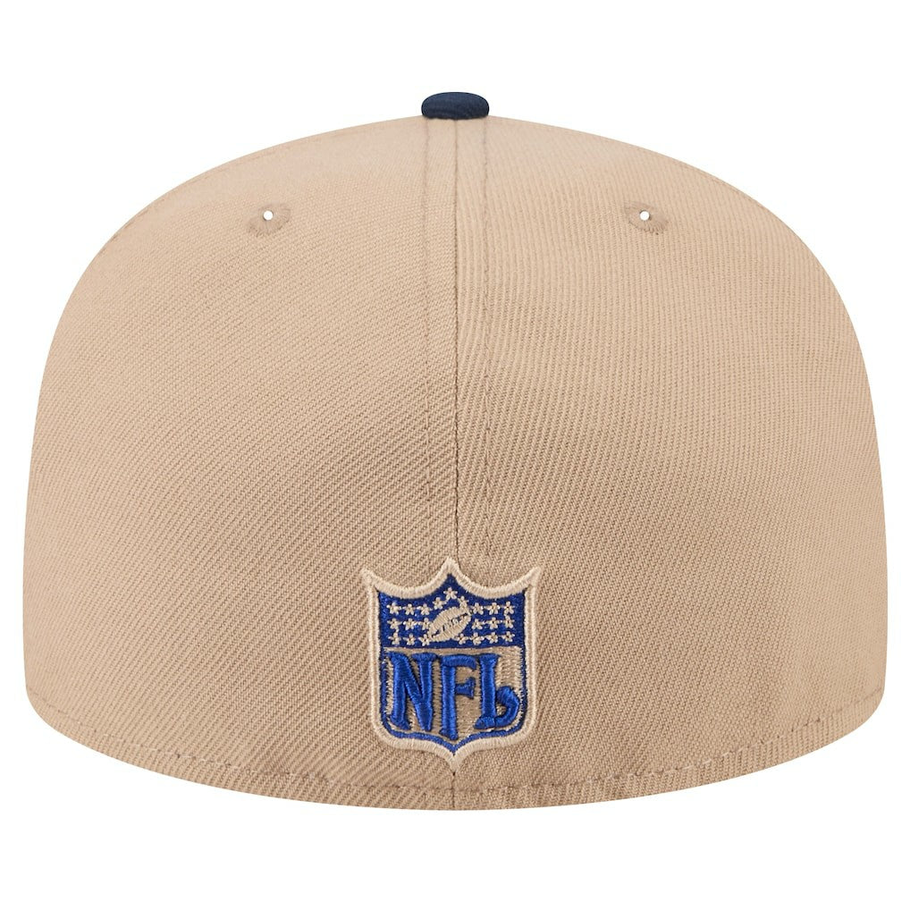New York Giants New Era Wordmark Logo Main 59FIFTY Fitted Hat Tan - NFL