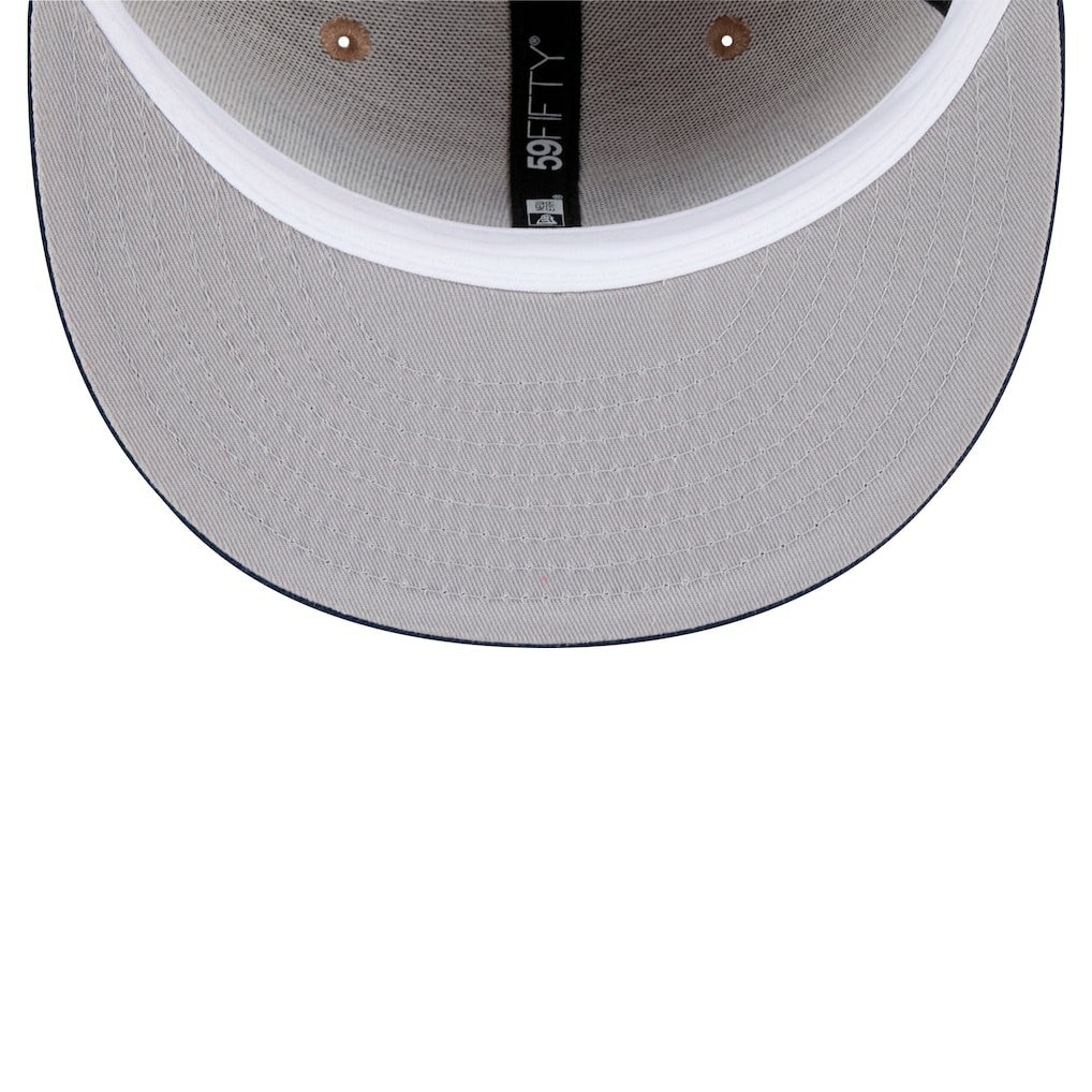 New York Giants New Era Wordmark Logo Main 59FIFTY Fitted Hat Tan - NFL