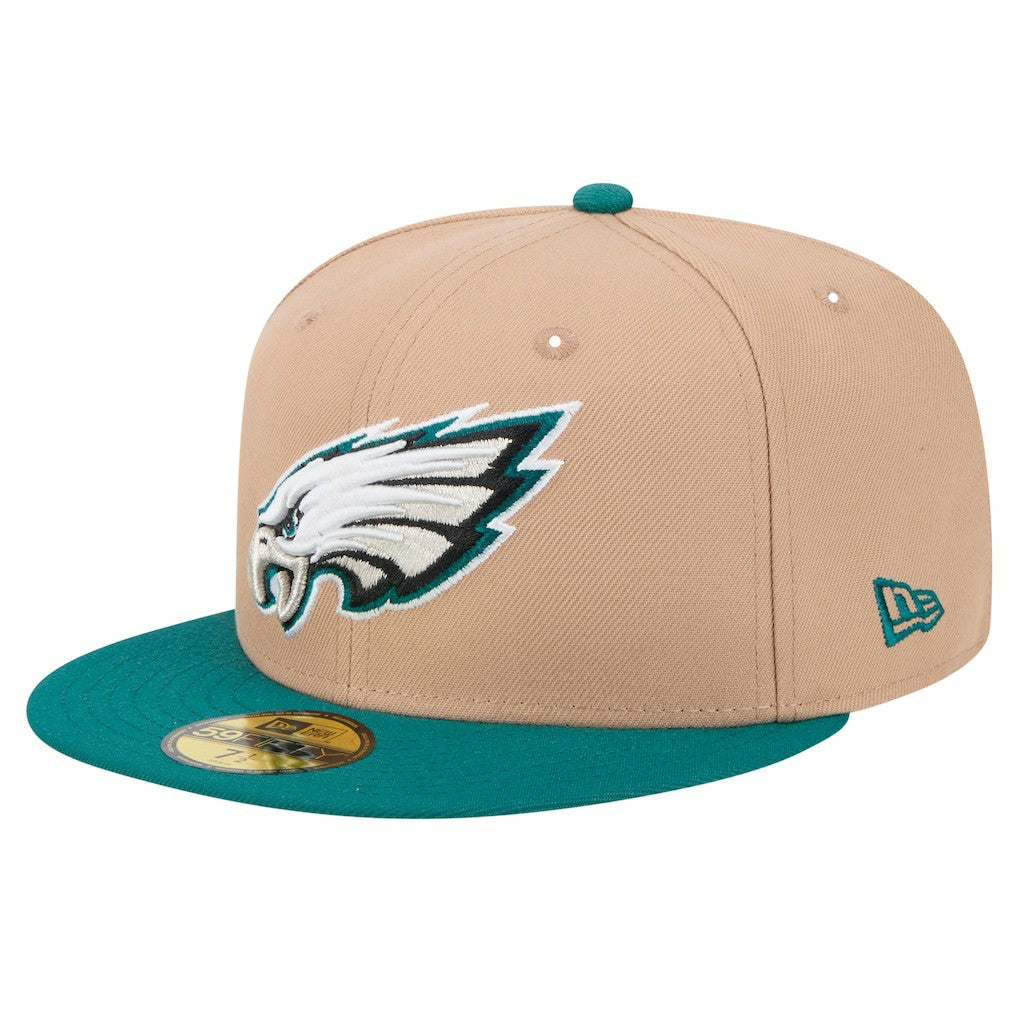 Philadelphia Eagles New Era Logo Main 59FIFTY Fitted Hat Tan - NFL