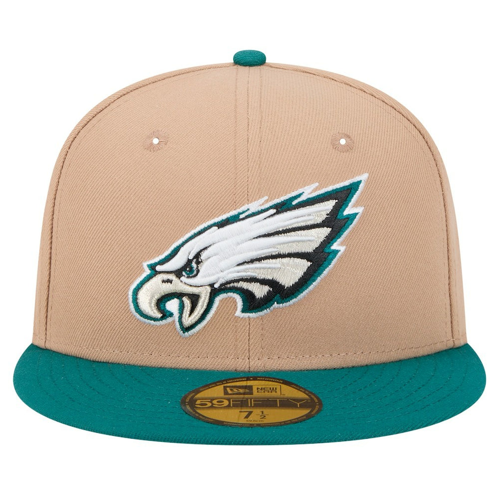 Philadelphia Eagles New Era Logo Main 59FIFTY Fitted Hat Tan - NFL