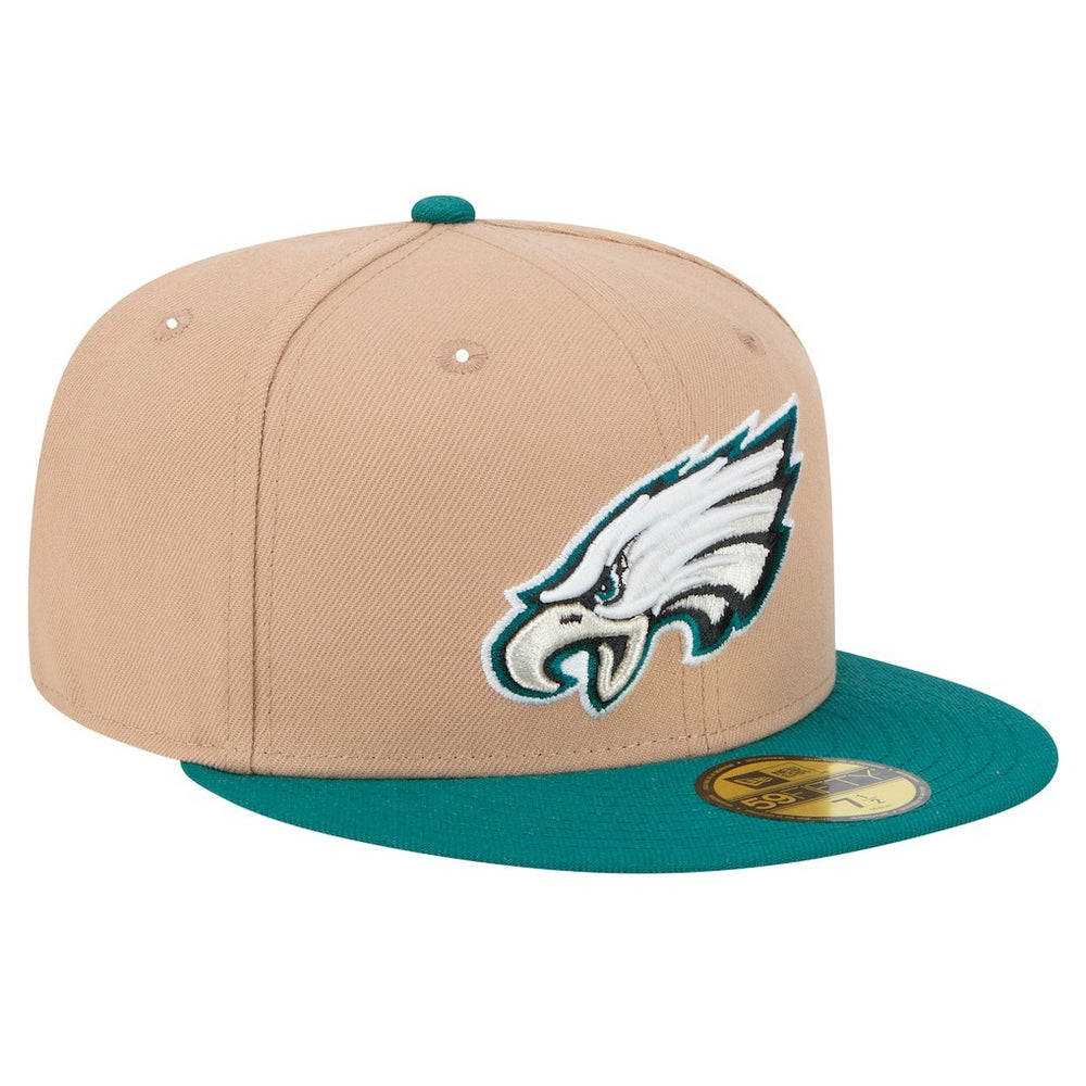 Philadelphia Eagles New Era Logo Main 59FIFTY Fitted Hat Tan - NFL