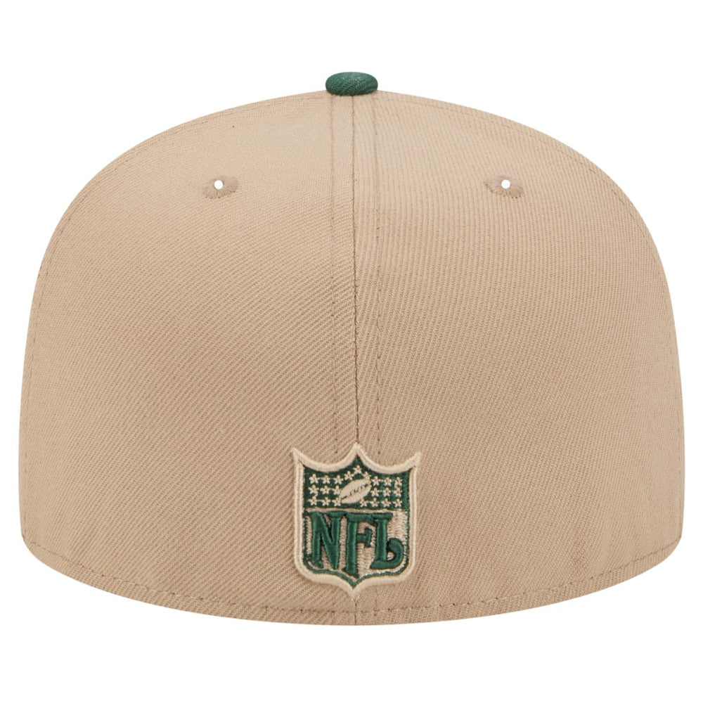 Green Bay Packers New Era Throwback Logo Main 59FIFTY Fitted Hat Tan - NFL