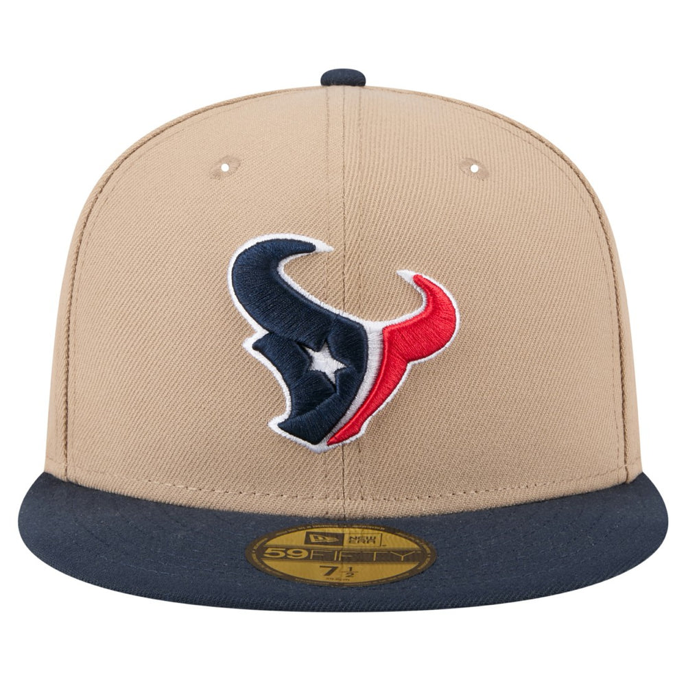 Houston Texans New Era Logo Main 59FIFTY Fitted Hat Tan - NFL