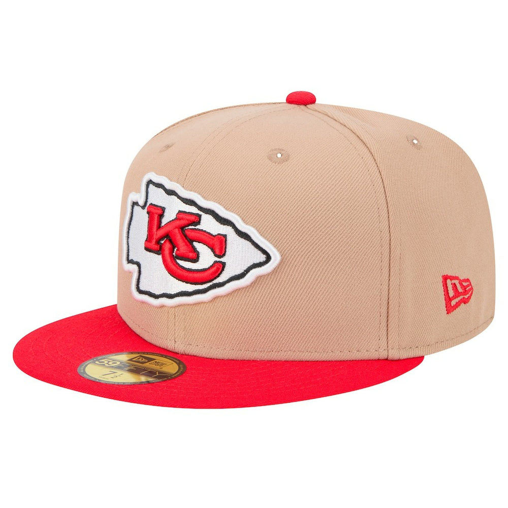 Kansas City Chiefs New Era Logo Main 59FIFTY Fitted Hat Tan - NFL