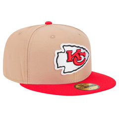 Kansas City Chiefs New Era Logo Main 59FIFTY Fitted Hat Tan - NFL