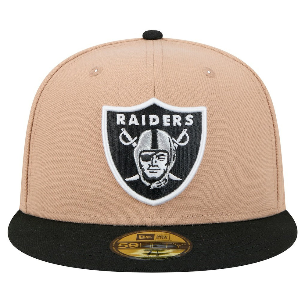 Las Vegas Raiders New Era Logo Main 59FIFTY Fitted Hat Tan - NFL