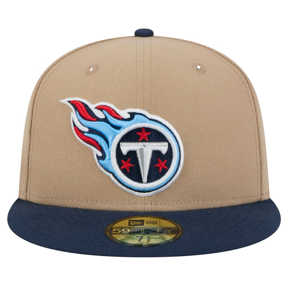 Tennessee Titans New Era Logo Main 59FIFTY Fitted Hat Tan - NFL