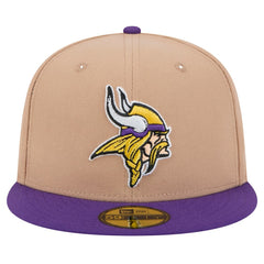 Minnesota Vikings New Era Logo Main 59FIFTY Fitted Hat Tan - NFL
