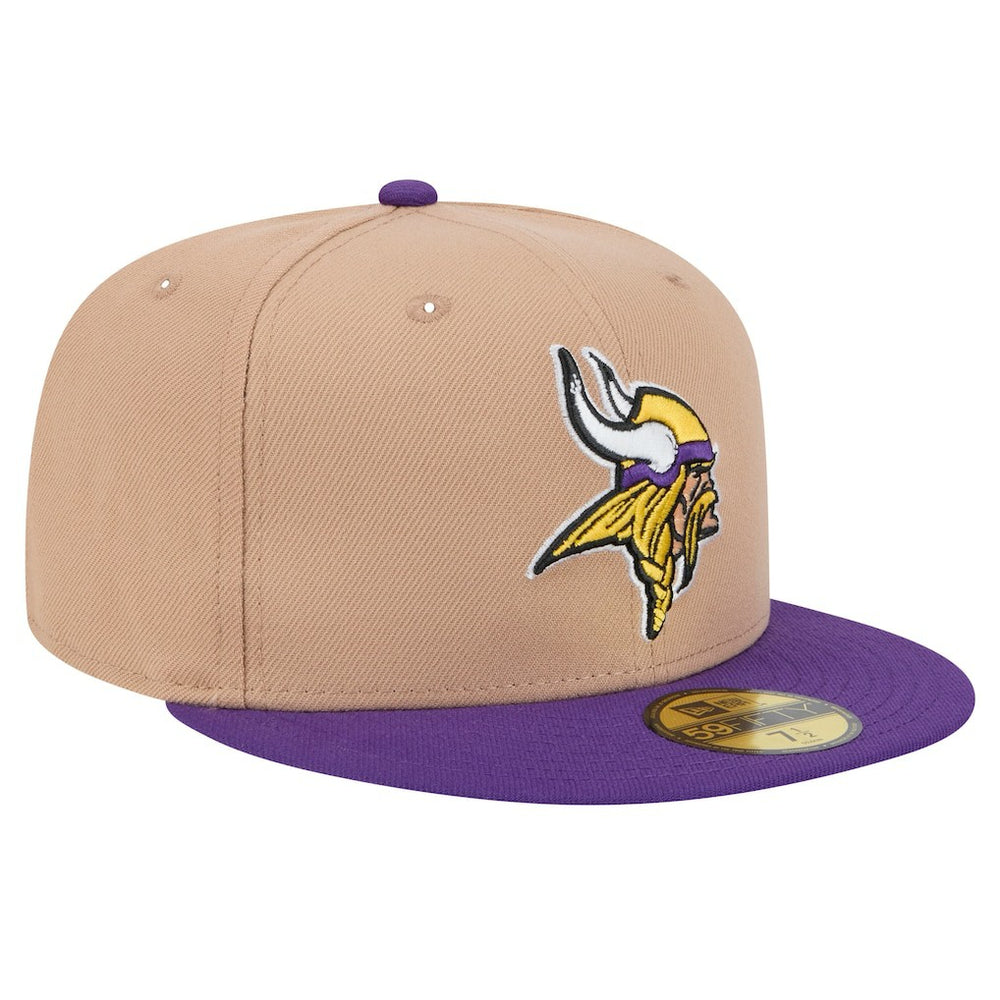 Minnesota Vikings New Era Logo Main 59FIFTY Fitted Hat Tan - NFL