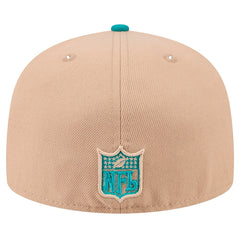 Miami Dolphins New Era Throwback Logo Main 59FIFTY Fitted Hat Tan - NFL