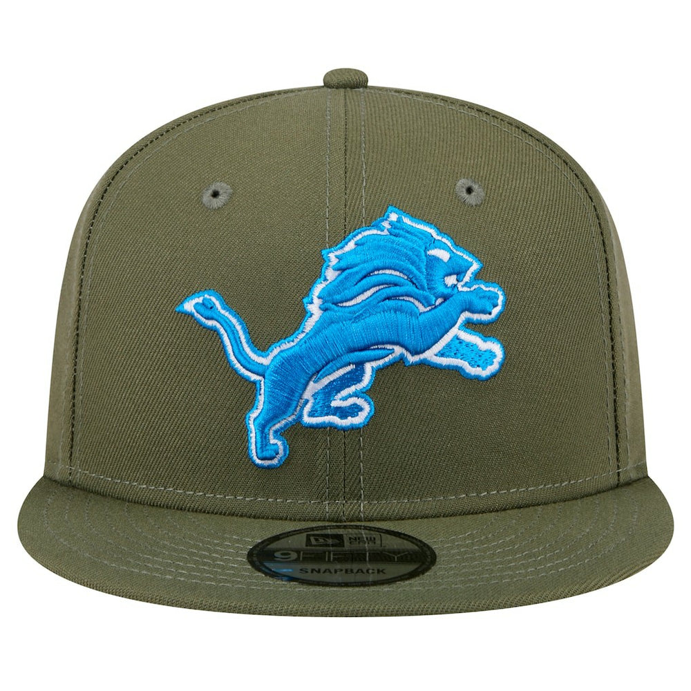 Detroit Lions New Era Main 9FIFTY Snapback Hat Olive - NFL