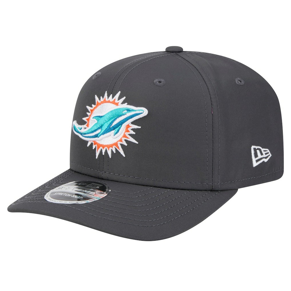 Miami Dolphins New Era Main 9SEVENTY Stretch-Snap Hat Graphite - NFL