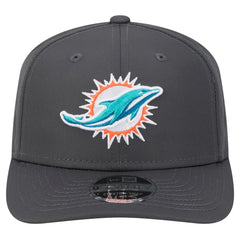 Miami Dolphins New Era Main 9SEVENTY Stretch-Snap Hat Graphite - NFL