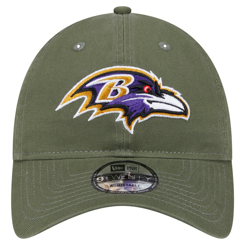 Baltimore Ravens New Era Main 9TWENTY Adjustable Hat Olive - NFL