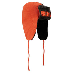 Cleveland Browns New Era Helmet Head Trapper Knit Hat Orange - NFL