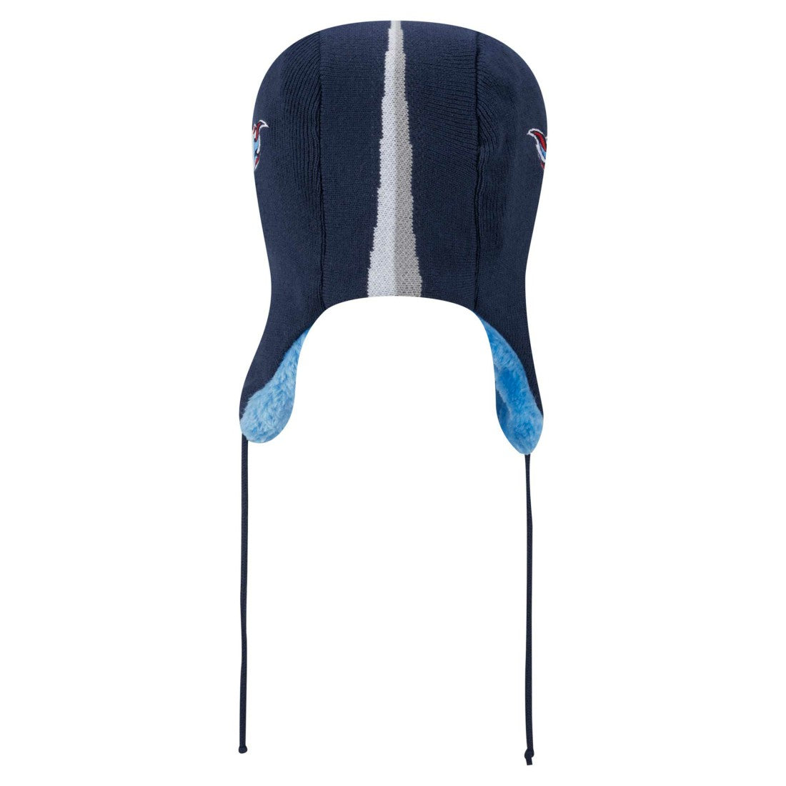 Tennessee Titans New Era Helmet Head Trapper Knit Hat Navy - NFL