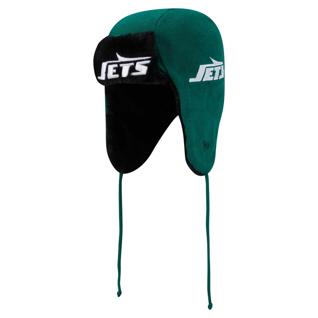 New York Jets New Era Helmet Head Trapper Knit Hat Green - NFL