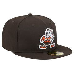 New Era Cleveland Browns Brown Throwback Main 59FIFTY Fitted Hat - NFL