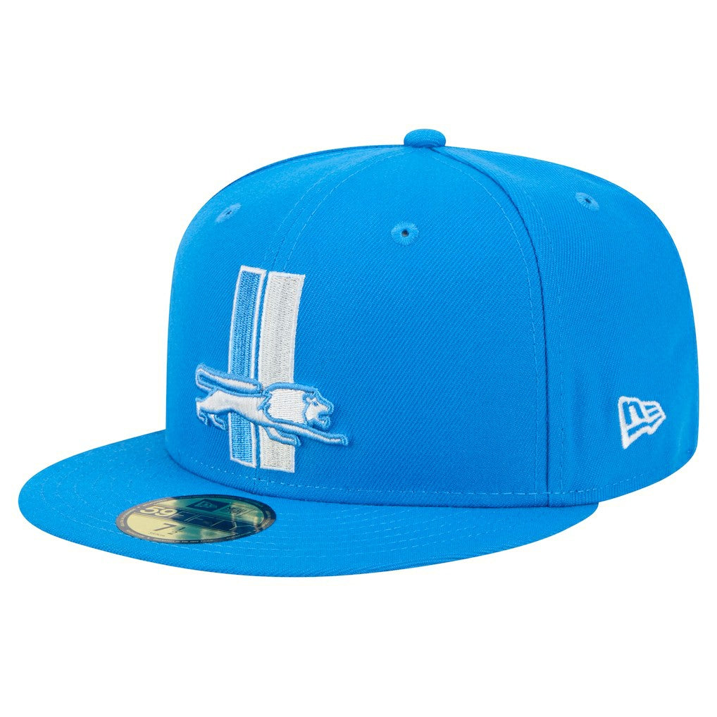 New Era Detroit Lions Blue Alternate Main 59FIFTY Fitted Hat - NFL