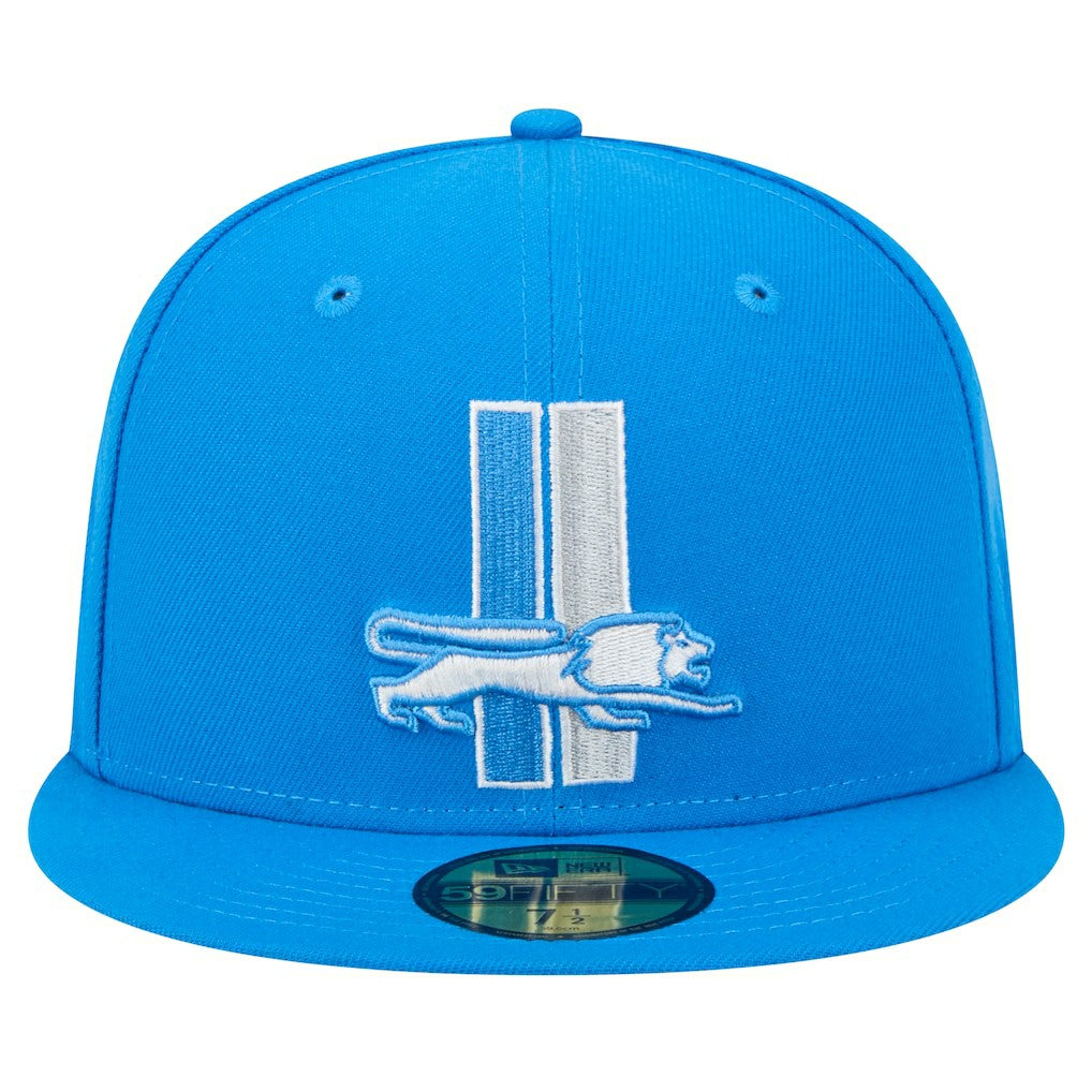 New Era Detroit Lions Blue Alternate Main 59FIFTY Fitted Hat - NFL