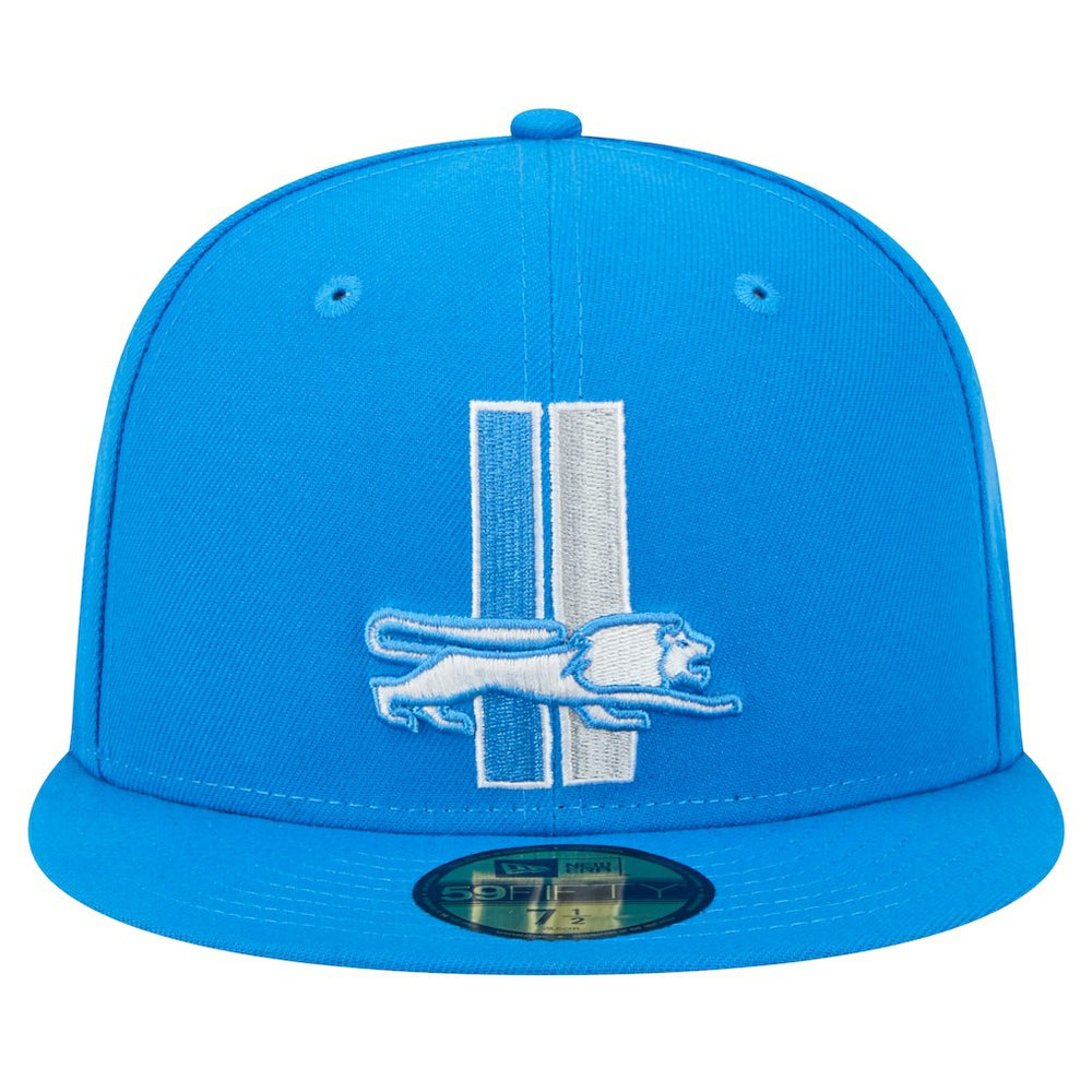 New Era Detroit Lions Blue Alternate Main 59FIFTY Fitted Hat - NFL