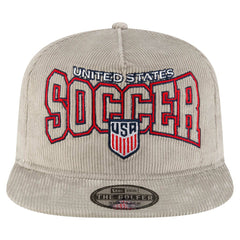 New Era USMNT New Era Corduroy Golfer Adjustable Hat - Gray