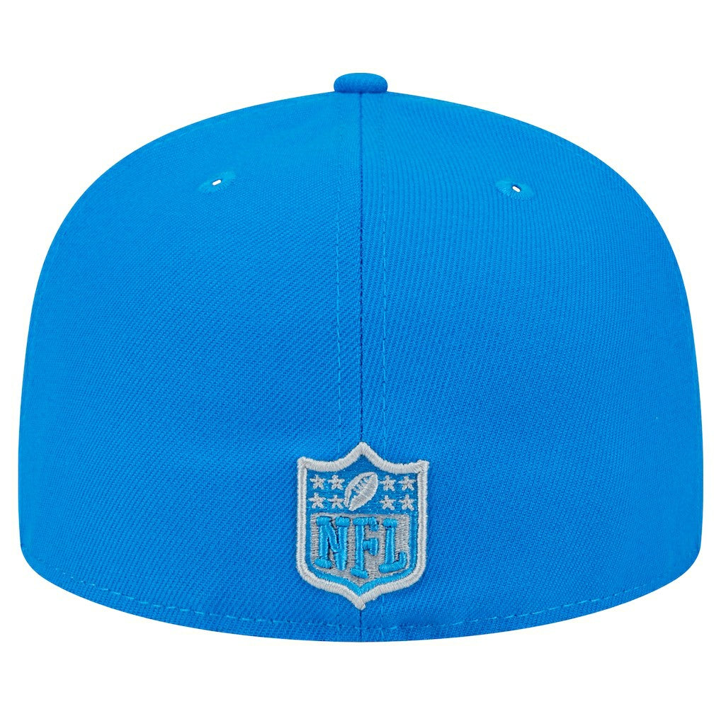 Detroit Lions New Era Main Side Patch 59FIFTY Fitted Hat Blue - NFL