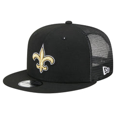 New Orleans Saints New Era Main Trucker 9FIFTY Snapback Hat Black - NFL
