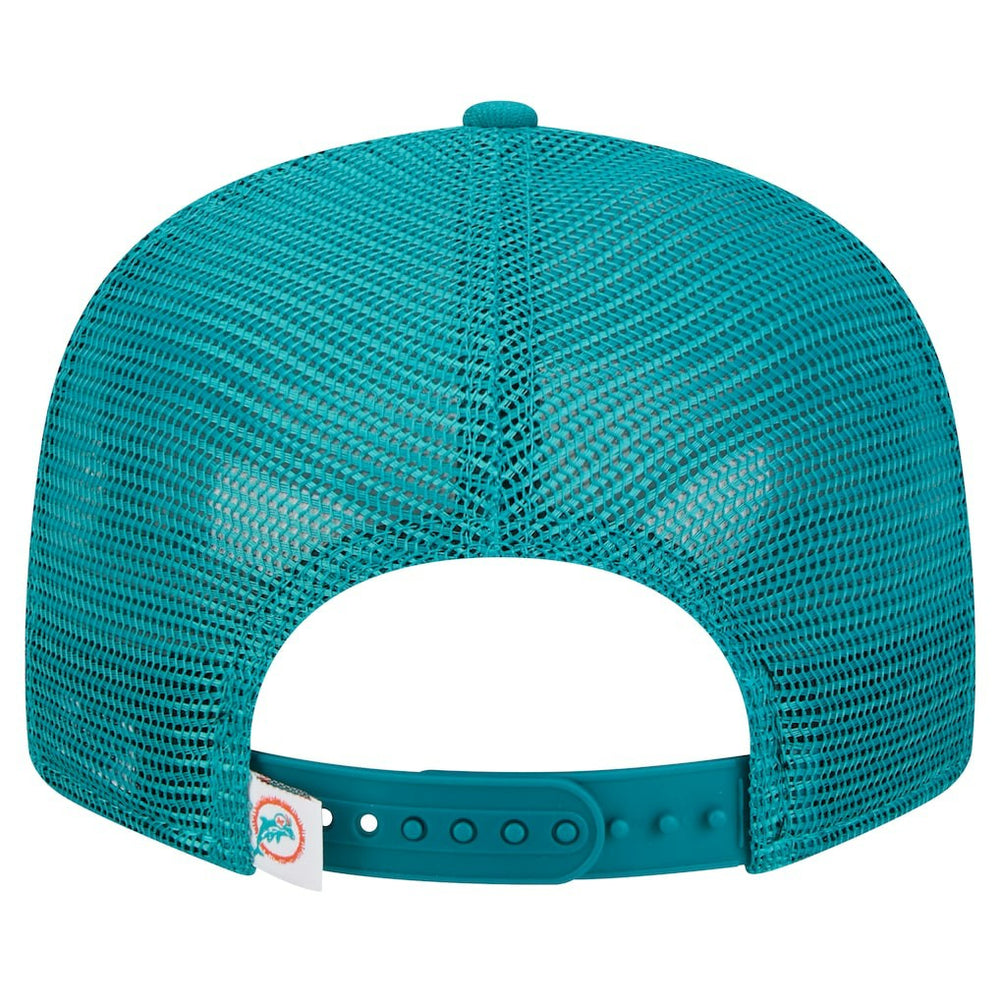 Miami Dolphins New Era Throwback Main Trucker 9FIFTY Snapback Hat Aqua - NFL