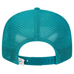 Miami Dolphins New Era Throwback Main Trucker 9FIFTY Snapback Hat Aqua - NFL