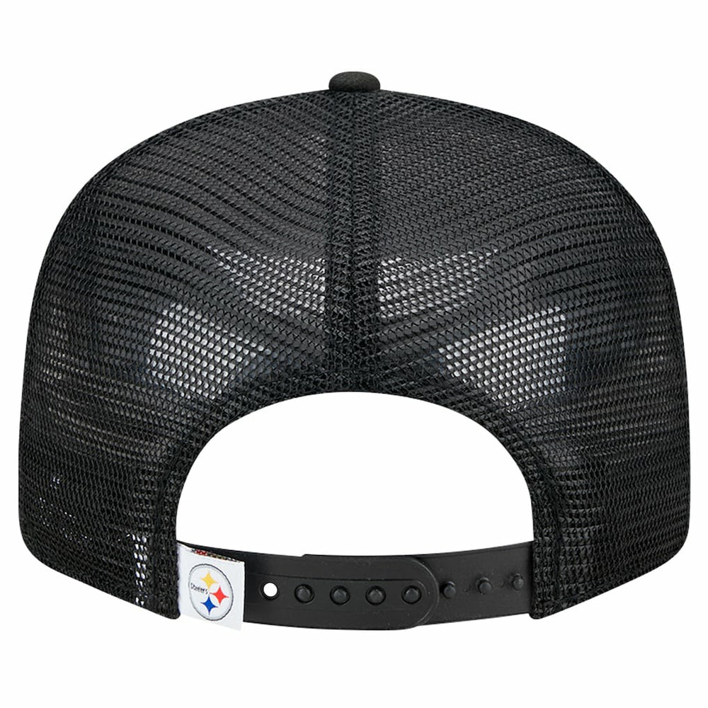 Pittsburgh Steelers New Era Main Trucker 9FIFTY Snapback Hat Black - NFL