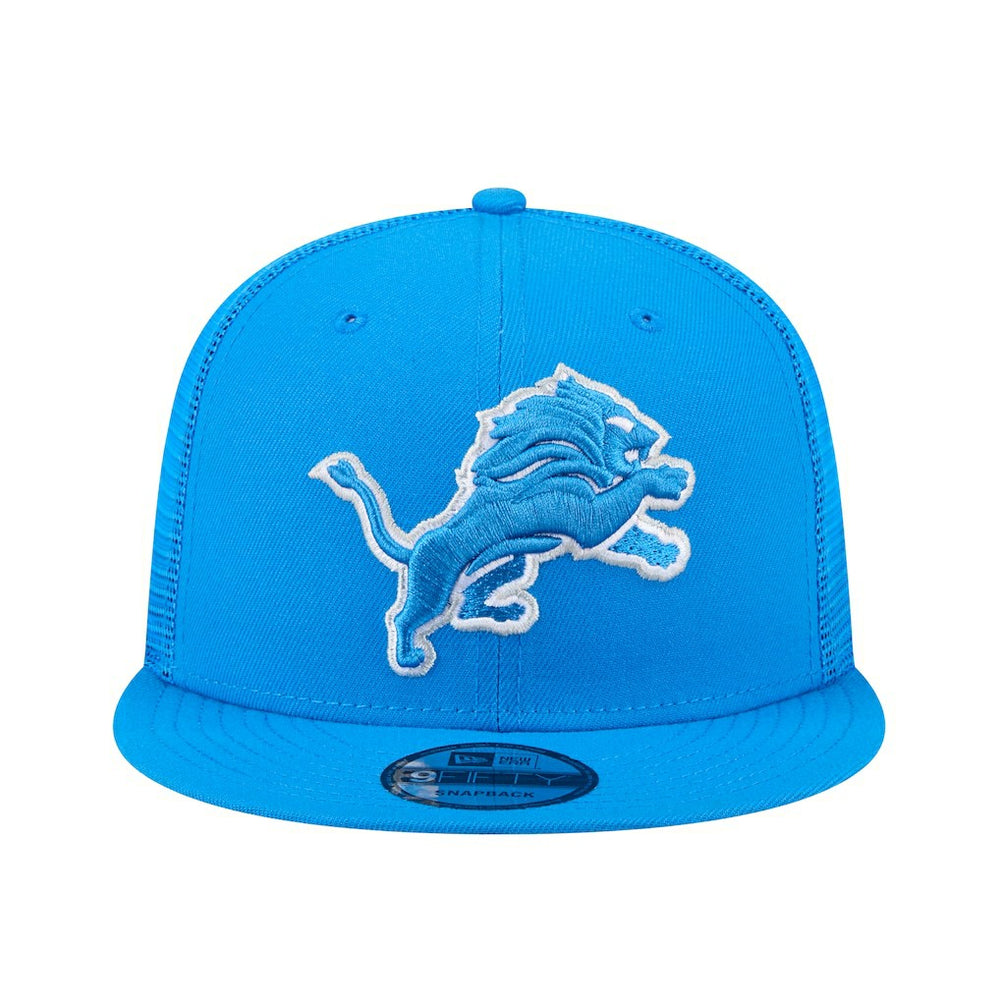 Detroit Lions New Era Main Trucker 9FIFTY Snapback Hat Blue - NFL