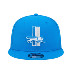 Detroit Lions New Era Throwback Main Trucker 9FIFTY Snapback Hat Blue - NFL