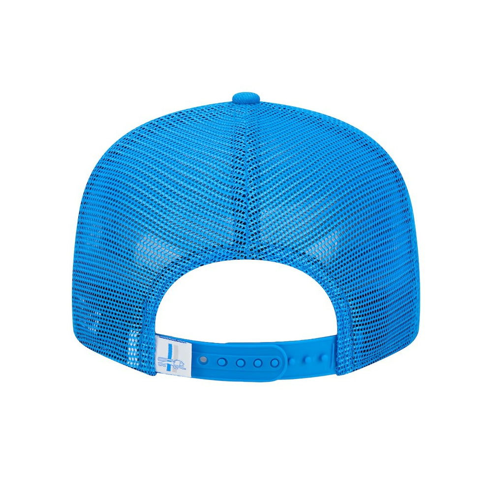 Detroit Lions New Era Throwback Main Trucker 9FIFTY Snapback Hat Blue - NFL