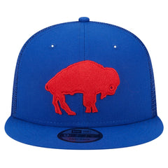Buffalo Bills New Era Throwback Main Trucker 9FIFTY Snapback Hat Royal - NFL