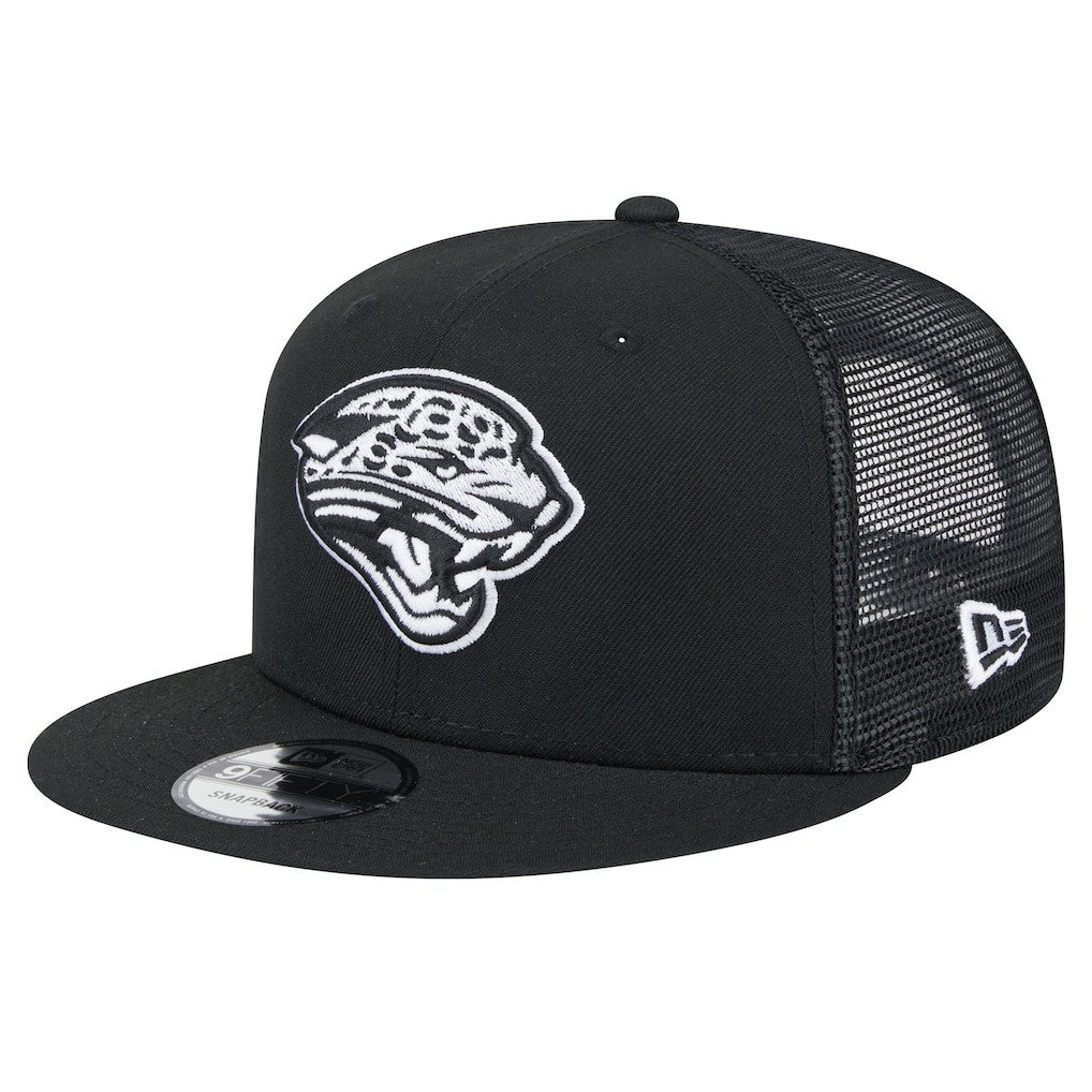 New Era Jacksonville Jaguars Black Main Trucker 9FIFTY Snapback Hat - NFL