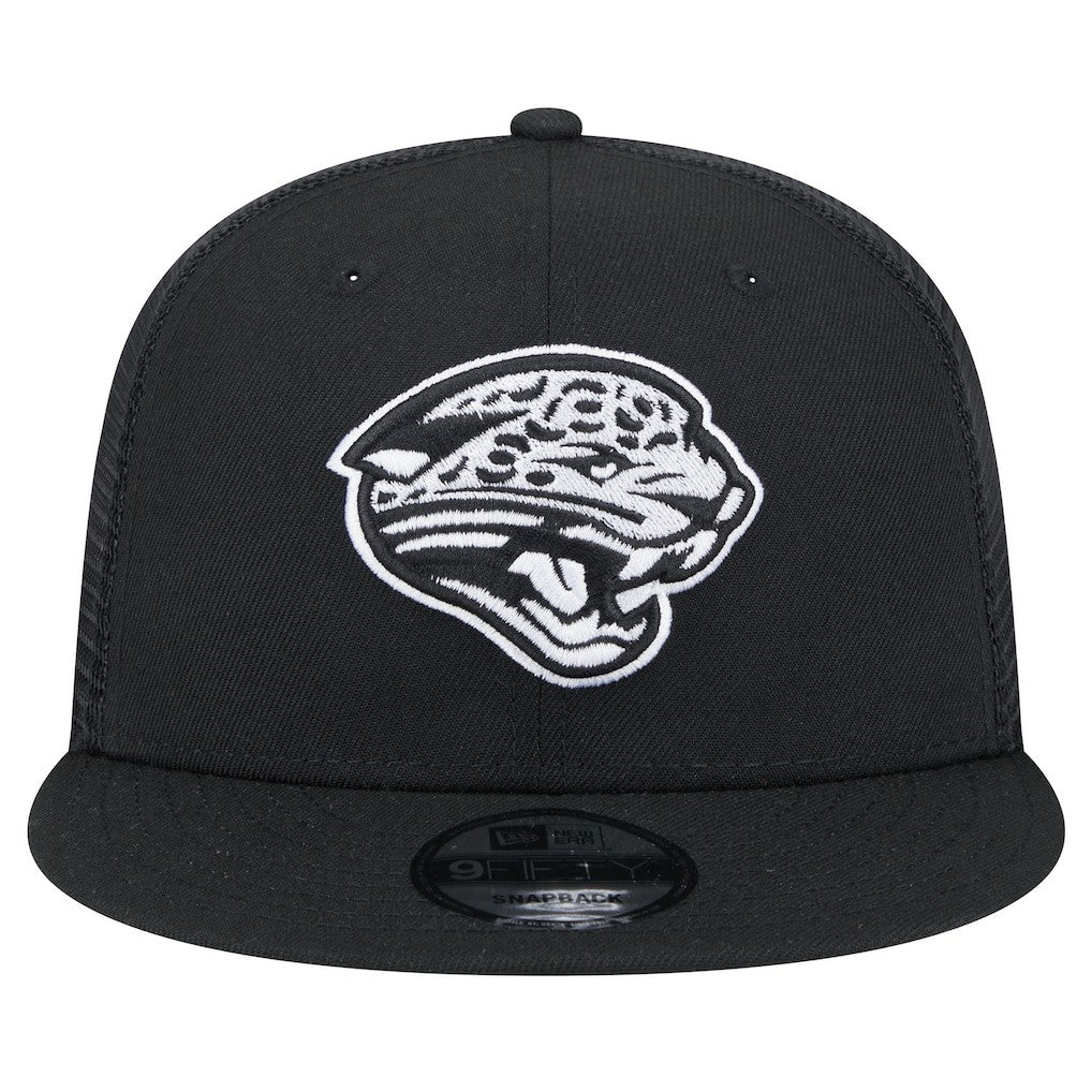 New Era Jacksonville Jaguars Black Main Trucker 9FIFTY Snapback Hat - NFL