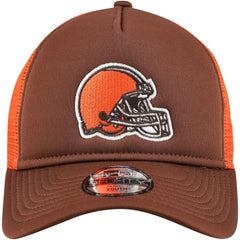 Cleveland Browns New Era Youth A-Frame 9FORTY Trucker Adjustable Hat Brown - NFL