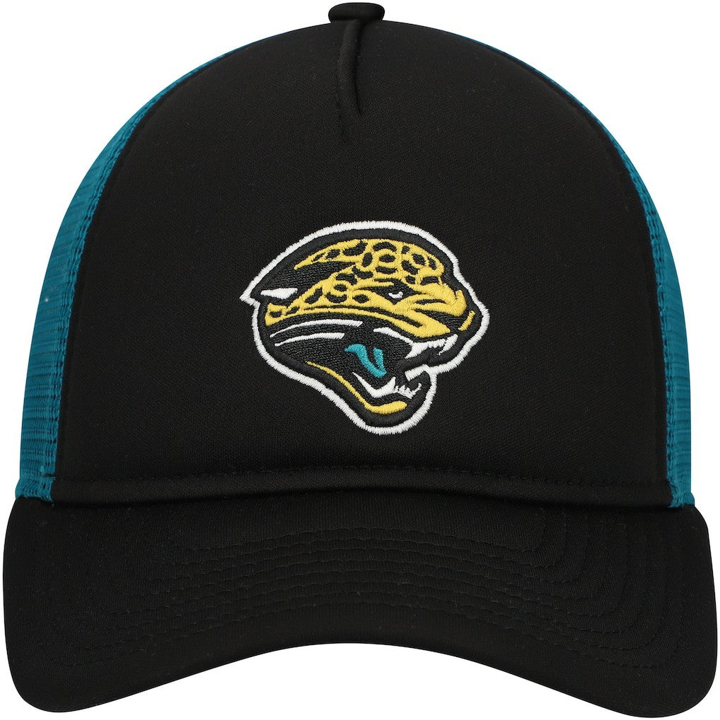 Jacksonville Jaguars New Era Youth A-Frame 9FORTY Trucker Adjustable Hat Black - NFL
