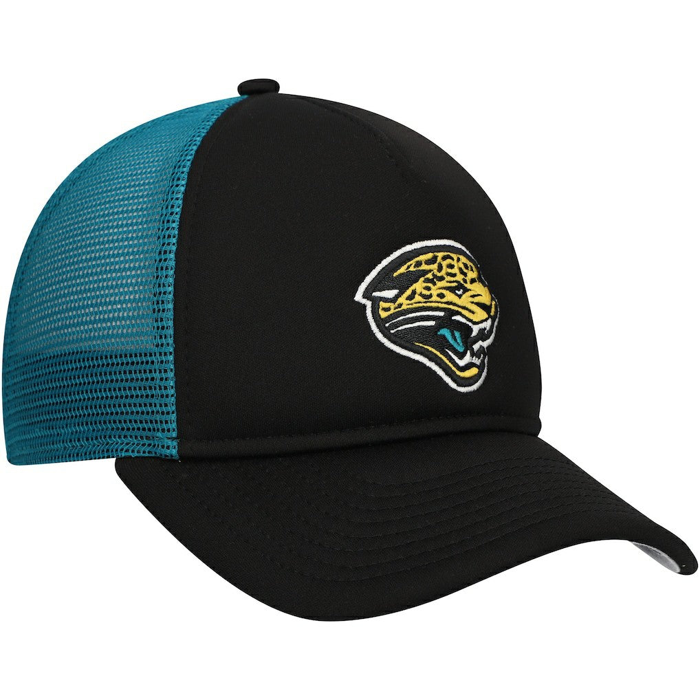 Jacksonville Jaguars New Era Youth A-Frame 9FORTY Trucker Adjustable Hat Black - NFL