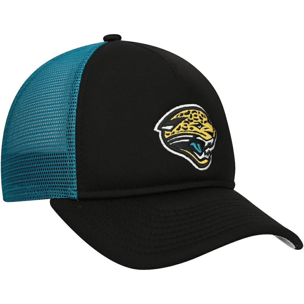 Jacksonville Jaguars New Era Youth A-Frame 9FORTY Trucker Adjustable Hat Black - NFL