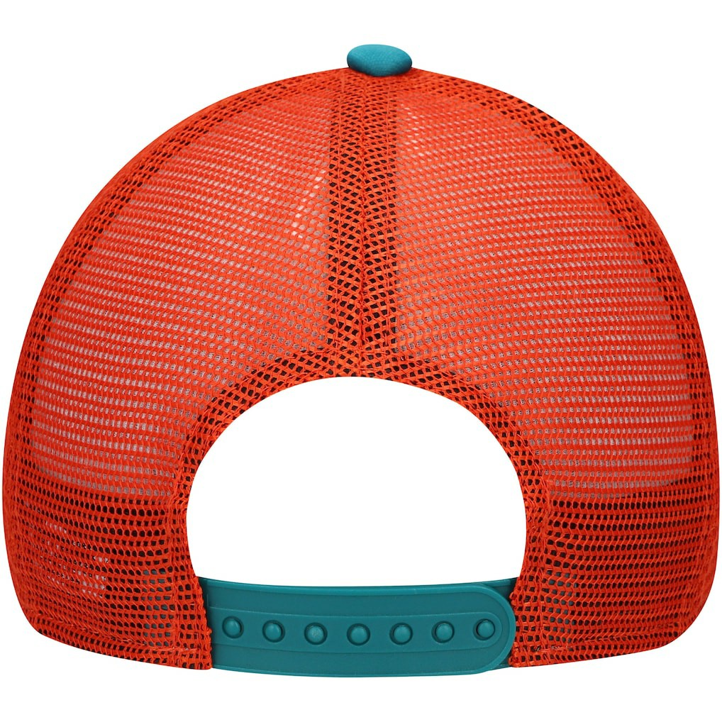 Miami Dolphins New Era Youth A-Frame 9FORTY Trucker Adjustable Hat Aqua - NFL