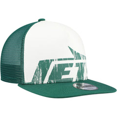 New York Jets New Era Youth Distressed 9FIFTY A-Frame Snapback Hat White/Green - NFL