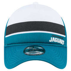 Jacksonville Jaguars New Era Youth Sport Night Color Block 9FORTY A-Frame Trucker Adjustable Hat Teal - NFL