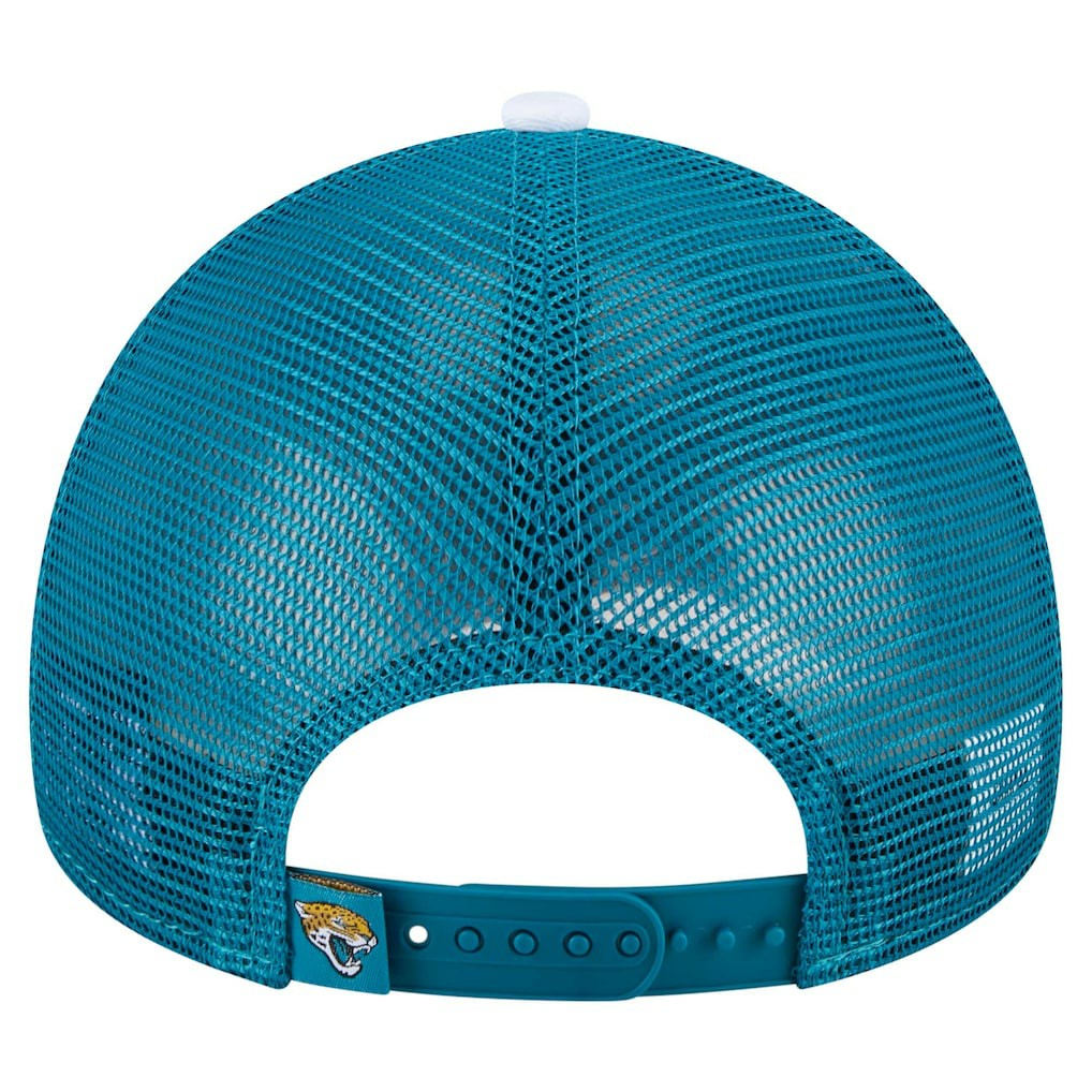 Jacksonville Jaguars New Era Youth Sport Night Color Block 9FORTY A-Frame Trucker Adjustable Hat Teal - NFL