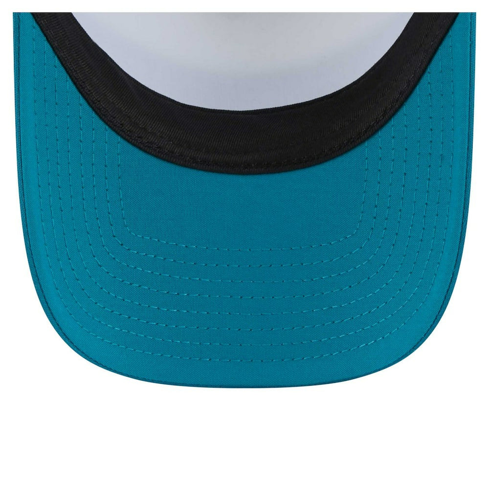 Jacksonville Jaguars New Era Youth Sport Night Color Block 9FORTY A-Frame Trucker Adjustable Hat Teal - NFL