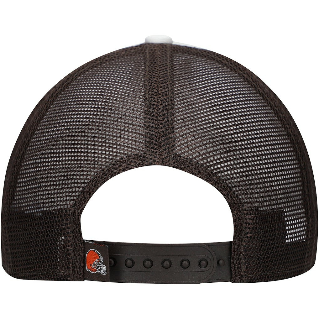 Cleveland Browns New Era Youth Sport Night Color Block 9FORTY A-Frame Trucker Adjustable Hat Brown - NFL